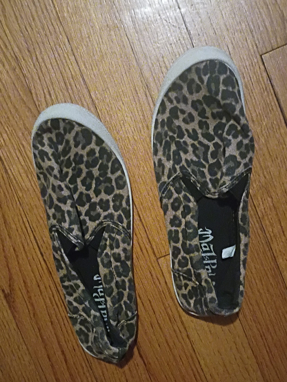 Leopard Print Slip-On Espadrilles in Brown